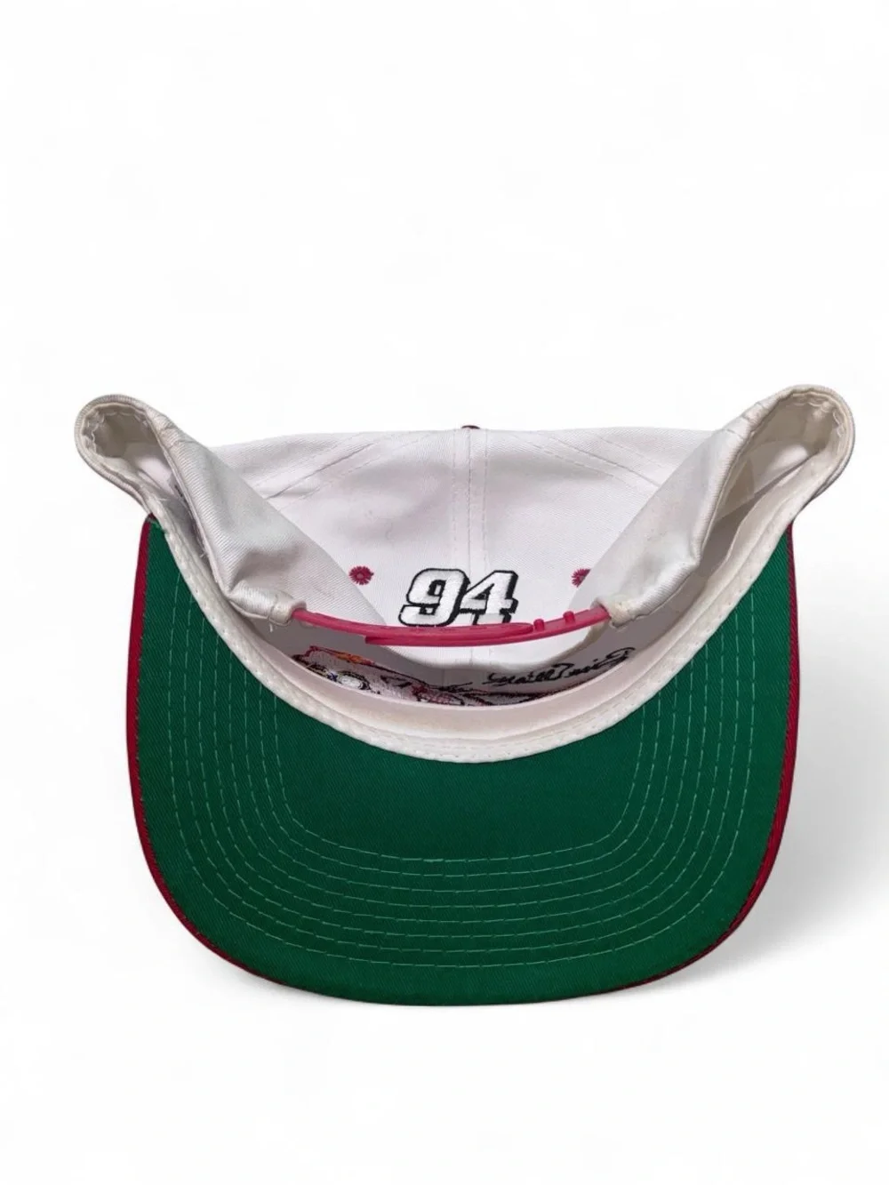 Vintage 90s nascar McDonald’s Bill Elliott embroidered snapback hat white red